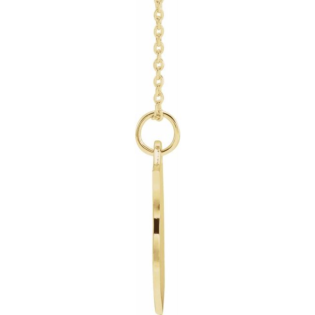 18k Yellow Vermeil Engravable Shield 24' Necklace
