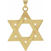 14K Yellow 32x26 mm Star of David Pendant