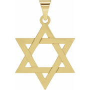 14K Yellow 25x19 mm Star of David Pendant