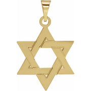 14K Yellow 17x15 mm Star of David Pendant