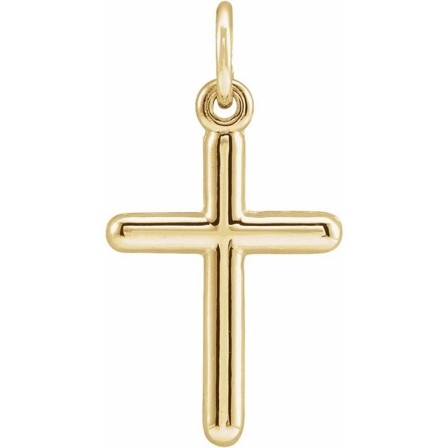 14k Yellow Cross Pendant