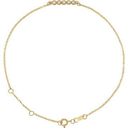 14K Yellow .07 CTW Natural Diamond Bar 6 1/2-7 1/2' Bracelet