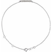 14K White .07 CTW Natural Diamond Bar 6 1/2-7 1/2' Bracelet