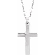 Sterling Silver Cross 18' Necklace