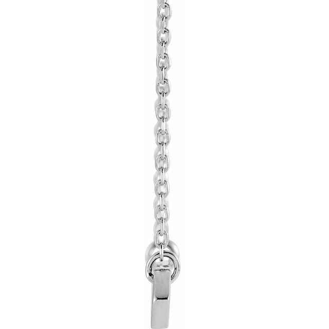 Sterling Silver Engravable Geometric 16-18' Necklace