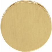 14K Yellow Engravable Disc Pendant