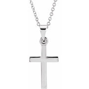 Sterling Silver Cross 18' Necklace