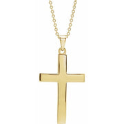 14k Yellow Cross 18' Necklace