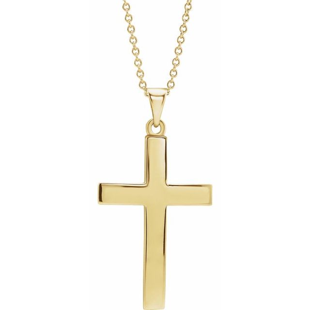 Sterling Silver Cross 18' Necklace