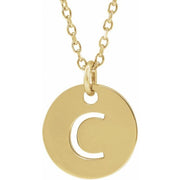 14K Yellow Initial C 16-18' Necklace