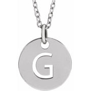 Sterling Silver Initial G 16-18' Necklace