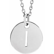 Sterling Silver Initial I 16-18' Necklace