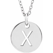 Sterling Silver Initial X 16-18' Necklace