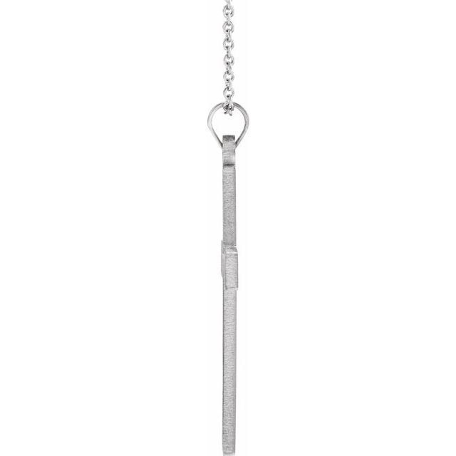 14k White Cross 18' Necklace