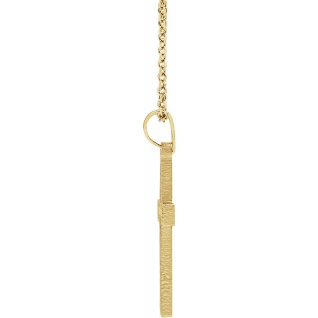 14k Yellow Cross 18' Necklace