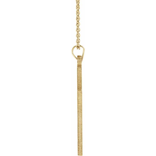 14k Yellow Cross 18' Necklace