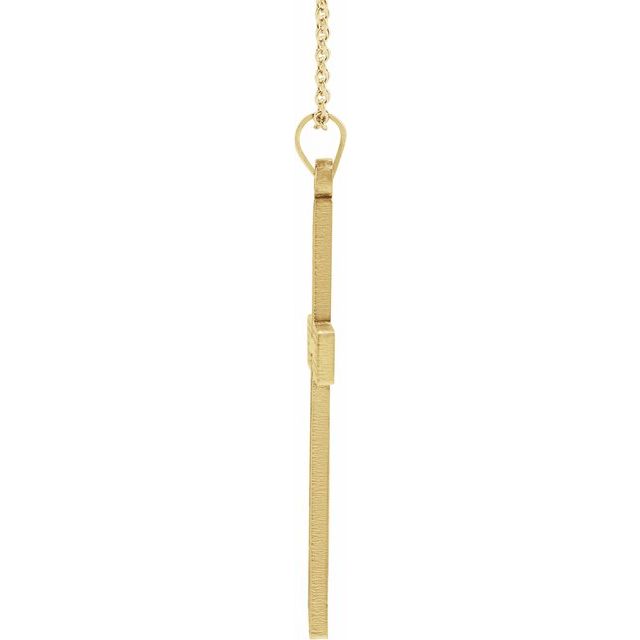 14k Yellow Cross 18' Necklace