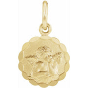 14K Yellow 10 mm Angel Pendant