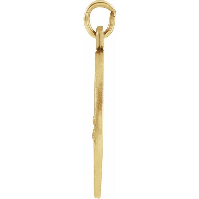 14K Yellow 18 mm Guardian Angel Medal