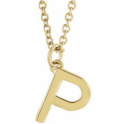 14K Yellow Initial P Dangle 18' Necklace