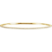 14K Yellow 2 CTW Natural Diamond Stackable Bangle 8' Bracelet