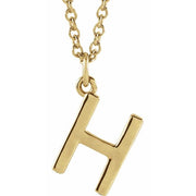 14K Yellow Initial H Dangle 18' Necklace