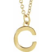 14K Yellow Initial C Dangle 18' Necklace