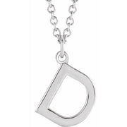 Sterling Silver Initial D Dangle 18' Necklace