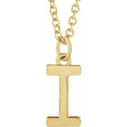 14K Yellow Initial I Dangle 18' Necklace