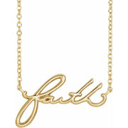 14K Yellow Faith 18' Necklace