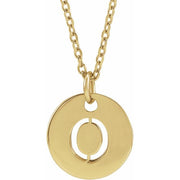14K Yellow Initial O 16-18' Necklace