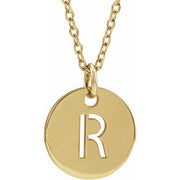 14K Yellow Initial R 16-18' Necklace