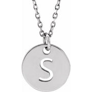 Sterling Silver Initial S 16-18' Necklace