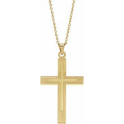 14k Yellow Cross 18' Necklace