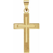 14K Yellow Cross Pendant