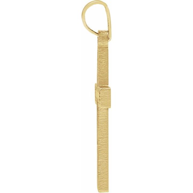 14K Yellow Cross Pendant