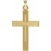14K Yellow Cross Pendant