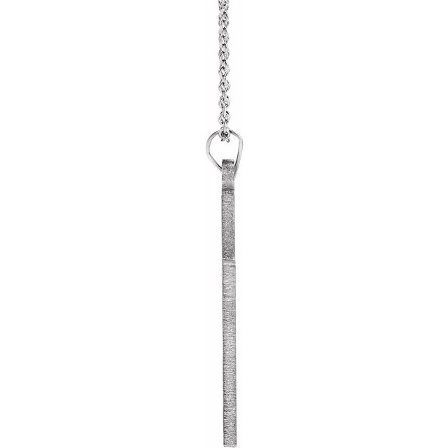 14k White Cross 18' Necklace