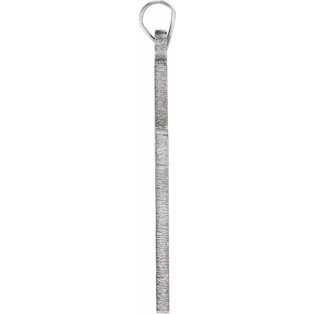 14K White Cross Pendant