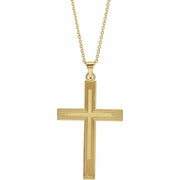 14k Yellow Cross 18' Necklace