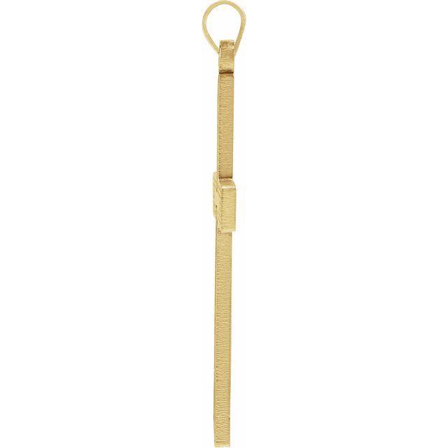 14K Yellow Cross Pendant