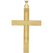14K Yellow Cross Pendant
