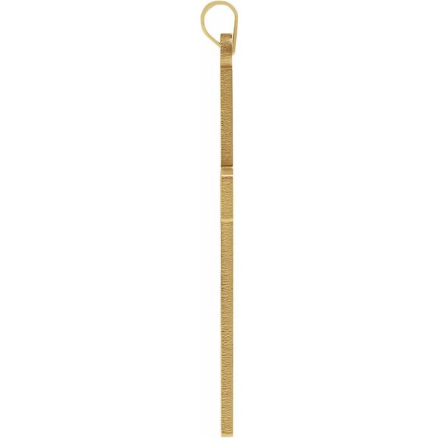 14K Yellow Cross Pendant