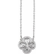 Sterling Silver Clover 18' Necklace