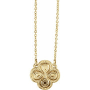 14k Yellow Clover 18' Necklace