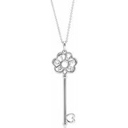 Sterling Silver Mother's Key® 16-18' Necklace