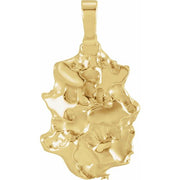 14K Yellow Nugget Pendant