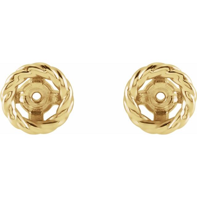14K Yellow Rope Earring Jackets