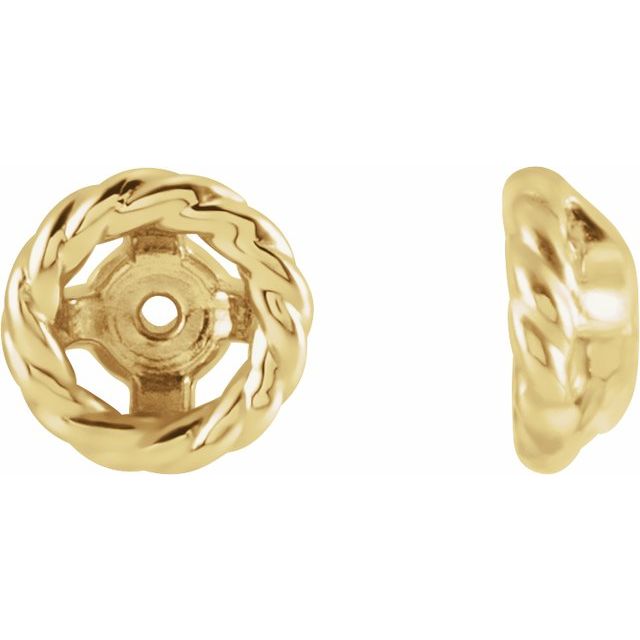 14K Yellow Rope Earring Jackets