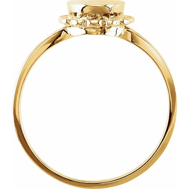 14K Yellow 8x6.7 mm Oval Signet Ring